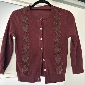 Vintage rhinestone granny sweater